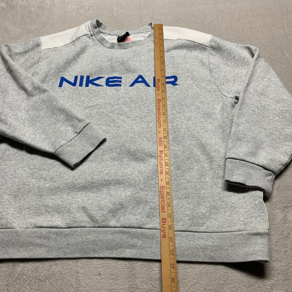 Nike Air Sportswear Fleece Crew Neck Sweatshirt Mens XXL Gray Spellout - Picture 7 of 7